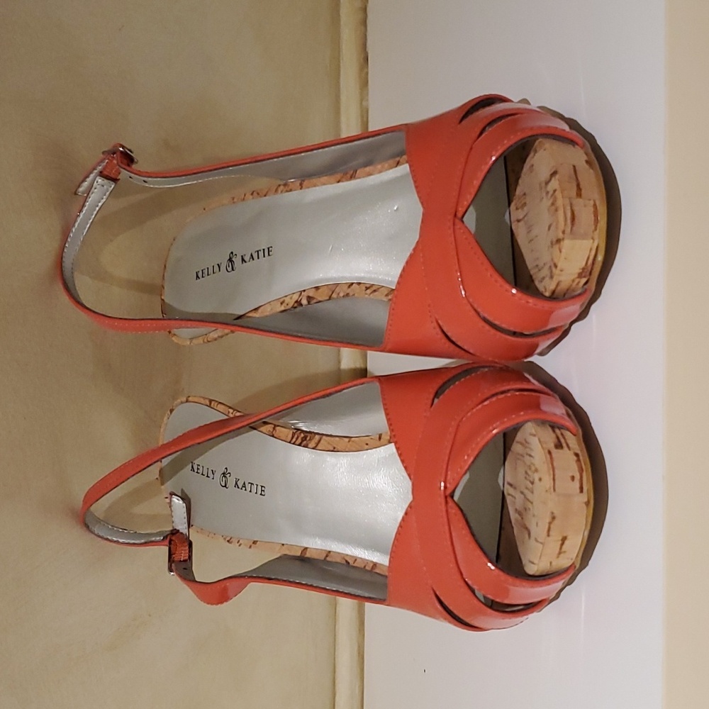 Kelly & Katie  coral cork platform shoes